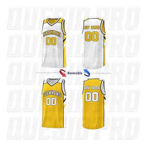 Maillot de basket-ball réversible personnalisé par sublimation, vêtements de sport double face, respirant, uniformes de basket-ball, débardeur pour hommes - Product Image 2