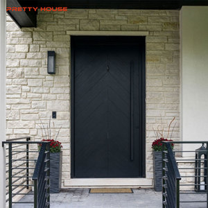 <span class=keywords><strong>Puerta</strong></span> aislante de rotura térmica exterior negra americana Puertas exteriores principales de pivote externo - Product Image 4