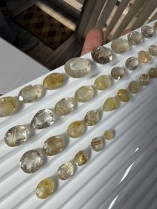 Piedra facetada de rutilo dorado premium para anillos, cristal de rutilo dorado genuino, precio al por mayor por fabricante - Product Image 2