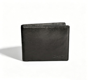 [Big Promotion] Top Quality Castello Genuine Vegetable Leather RFID <b>Men</b> Bi-fold Billfold ID Card <b>Wallet</b> <b>Black</b> - Product Image 2