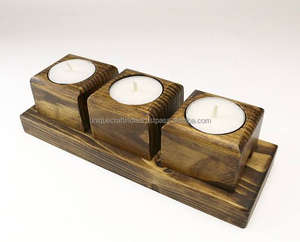 Candelero de madera de calidad superior, decoración moderna hecha a mano, recién llegado, candelita triangular y soporte de pilar para Navidad - Product Image 5