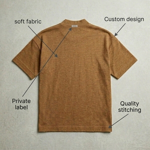 T-shirt streetwear personnalisé pour homme, 100% coton, coupe oversize, épaules tombantes, jersey épais 300g, écologique - Product Image 6