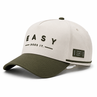 Casquette de baseball bicolore avec logo brodé 3D personnalisé, coton de haute qualité, 5 panneaux, respirante, imperméable, réglable, pour hommes