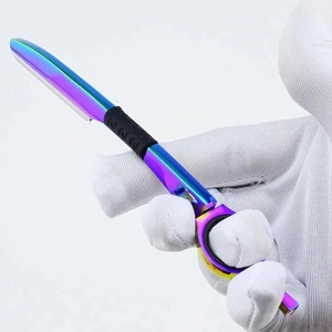 Navaja de Afeitar Profesional de Acero Inoxidable de Una Sola Hoja, Mango de Plástico, Diseño Largo para Uso en Salón de Barbería, para Diestros, Calidad A+ - Product Image 5