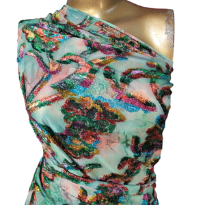 Luxury Maqbal Somali Bridal Dress for Women 100% Silk Woven Multi-Colour Glitter Jacquard Twill Slub for Weddings Parties for - Product Image 3