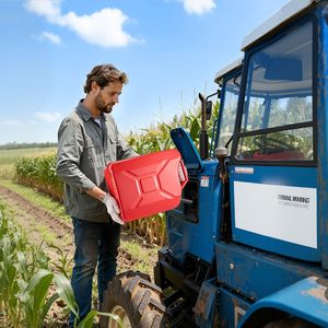 Tanica per Carburante in Metallo da 5,3 Galloni con Impugnatura Comoda, Flusso Massimo 6 L/min, Antigoccia e Resistente alla Corrosione per Sistema di Alimentazione Moto - Product Image 3