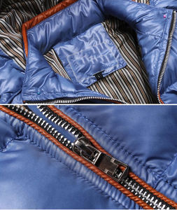 Chaqueta de Invierno Personalizada para Hombre 2025 2026, Chaqueta Acolchada Larga y Cálida con Capucha, Cierre de Cremallera, Material de Lona, Estilo Casual, OEM - Product Image 5