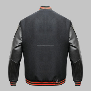 Veste d'université Letterman de baseball personnalisée pour hommes vente en gros de vestes d'université en cuir de laine chauffantes en tissu de laine long pour l'hiver - Product Image 2