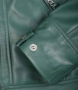 Custom Men Brown Leather <b>Biker</b> <b>Jacket</b> Vintage Motorcycle <b>Jacket</b> Zipper Pockets Slim Fit Fashion Outerwear For Unisex - Product Image 6