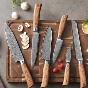 Coffret de couteaux LEGACY BLADES en acier Damas de style japonais, fabrication artisanale haut de gamme, manche ergonomique en bois, OEM ODM - Product Image 5