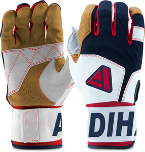 Outdoor <b>Baseball</b> Batting <b>Gloves</b> Leather Adult Wrist Support Eco-Friendly Comfortable Customizable Breathable Durable Soft Feel - Product Image 1