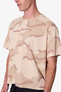 T-shirt pour homme à manches courtes, col rond, imprimé camouflage, style décontracté, jersey 100% coton, coupe ajustée, toutes tailles - Product Image 5