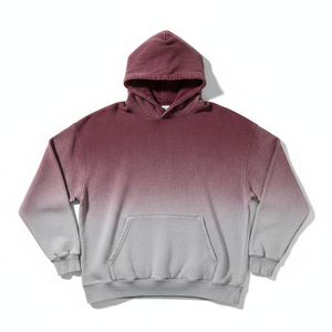 Custom Sun Faded Hoodie Heavyweight 100% Cotton Oversized Vintage Acid Wash Distressed Fleece Pullover Streetwear Men - Product Image 1