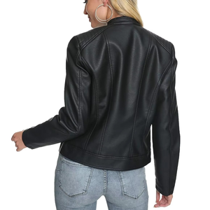 Designer New Women's Stand Collar Genuine Sheepskin Leather <b>Jacket</b>, <b>Short</b> Loose Fit, Versatile Coat for Spring and Autumn - Product Image 6