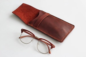 Étui à lunettes en cuir élégant et minimaliste, léger, pour voyage, en cuir véritable, prix d'usine LGC-0162 - Product Image 5