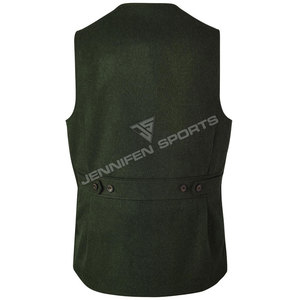 Gilet de chasse pour homme en tissu 100% laine de haute qualité, personnalisé, automne-hiver, avec plusieurs poches - Product Image 6