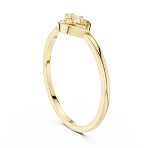 แหวนเพชรทรงกลมแบบคลาสสิกเรียบง่ายสำหรับผู้หญิง ทองคำแท้ 14k สามารถสวมซ้อนกันได้ เหมาะสำหรับเป็นของขวัญ งานหมั้น วันครบรอบแต่งงาน - Product Image 4