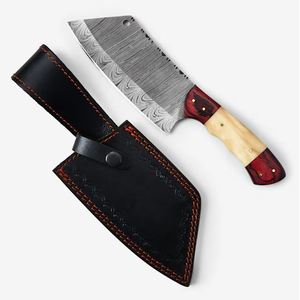 Cuchillo de Cocina Profesional, Hoja de Acero de Damasco, Hecho a Mano, Forjado a Mano, Estilo Vintage, Mango de Madera Ambidiestro, Cuchillo de Cocina al por Mayor - Product Image 1