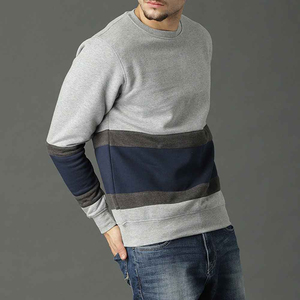 Sudadera de Cuello Redondo para Hombre, Diseño Color Block, Corte Regular, Tejida, Informal, para Otoño - Product Image 3