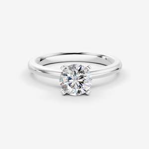 Anillo Solitario Clásico Redondo en Oro Rosa de 18K con Diamante, Anillo de Compromiso o Boda, Solitario con Garras, Joyería Minimalista y Moderna - Product Image 4