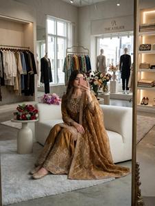 Fendy Silk <b>Sequin</b> Kurta Pearl Latkan Palazzo Pants Elastic Waist Co Ord Fully Stitched Women Ethnic Salwar Suit Set - Product Image 4