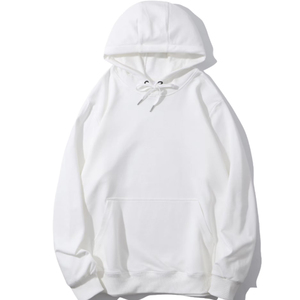 เสื้อฮู้ดดี้ผู้หญิงแบบสวมหัว ผ้าฟลีซเนื้อหนัก 100% ผ้าฝ้าย ระบายอากาศได้ดี ทรงโอเวอร์ไซส์ สีพื้น มีกระเป๋า  พร้อมโลโก้ - Product Image 1