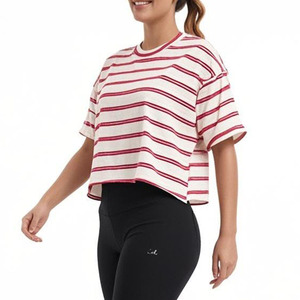 Camiseta de Algodón con Bordado Personalizado para Mujer, Estilo Crop Top, Vintage, Casual, Streetwear, a la Moda - Product Image 3