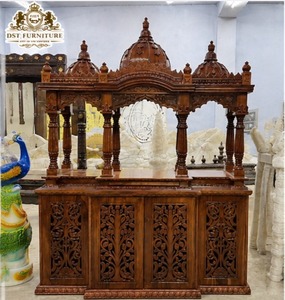 Large Size Handmade Teak Wood Modern Temple Pooja <b>Mandir</b> for Home Customized Size Color New Design Factory Sale Price For Sale - Product Image 3