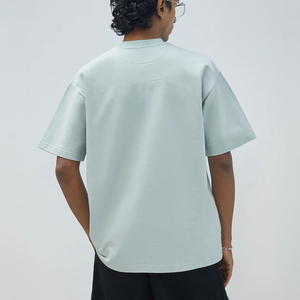 เสื้อยืดคอกลมแขนสั้นทรงหลวมผ้าฝ้ายแท้ 100% สำหรับผู้ชาย  รับสกรีนโลโก้ ระบายอากาศได้ดี คุณภาพสูง น้ำหนัก 220 กรัม - Product Image 2