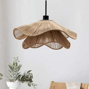 Wholesale Handwoven Hemp <b>Rope</b> Pendant <b>Light</b>, Coastal Straw Hat Design Ceiling Lamp for Dining Room, Living Room OEM ODM - Product Image 6