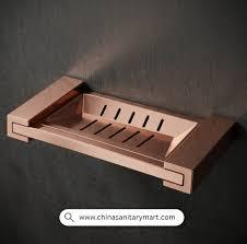 Étagère murale et porte-savon design contemporain en laiton doré GLOSSY TOUCH ART - Product Image 1