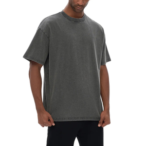 Camisetas Oversize de Corte Holgado con Logo Personalizado, de Alta Calidad, Estilo Vintage con Lavado Ácido, para Gimnasio y Fitness, para Hombre - Product Image 5