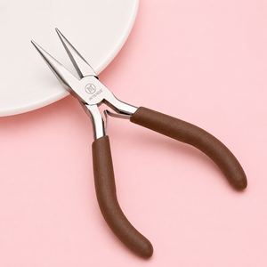 Mini Jewelry Making <b>Pliers</b> <b>Set</b> with Brown Ergonomic Handles for Wire Wrapping Beading DIY Jewelry Repair Tools - Product Image 3