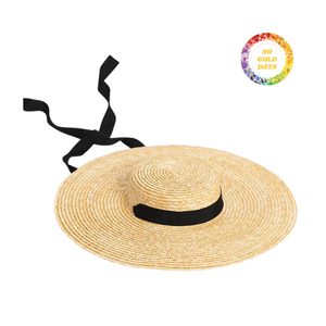 Chapeau de paille tissé à large bord pour femme, protection solaire estivale, léger, respirant, idéal pour les voyages - Product Image 1
