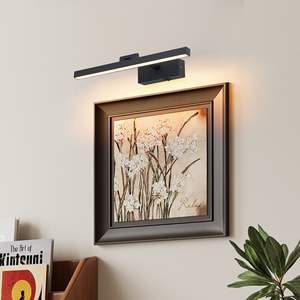 16-Inch <b>Black</b> Modern LED <b>Bathroom</b> Vanity Light Dimmable Sconce for Wall Lighting with Over-the-Mirror Design - Product Image 3
