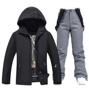 Veste de ski imperméable pour femme, à capuche, isolée synthétiquement, noire, rembourrée en coton PP, fermeture éclair, pour la neige - Product Image 5