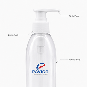 Botella de Plástico PET Transparente de 230 ml con Bomba para Champú, Gel de Ducha, Loción, Fabricante de Envases Cosméticos en Vietnam - Product Image 3