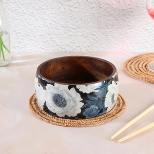 Bol en émail moderne à motif floral, jetable, écologique, compatible lave-vaisselle, pour servir des salades, usage domestique, vaisselle de luxe pour la maison - Product Image 4