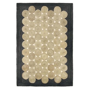 Tapis rectangulaire en jute marron beige à bord festonné, tissé à la main, naturel, style bohème, pour salon, chambre, ou comme tapis de sol. - Product Image 4
