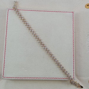 3.67 Ct Round Natural White Diamond Tennis Cluster <b>Bracelet</b> 925 Sterling <b>Silver</b> Yellow Plated Women's Fashionable - Product Image 5