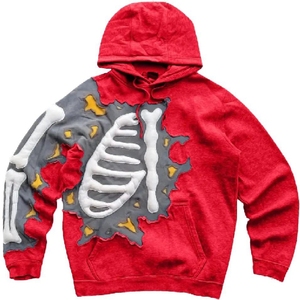 Sweat-shirts personnalisés OEM USA, mode streetwear, impression en relief, strass, effet délavé, fabricant direct d'usine - Product Image 5