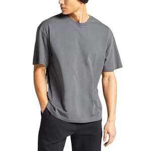 T-shirt décontracté pour homme, noir, coupe classique, manches courtes, col rond, tricoté, couleur unie, style uni - Product Image 4