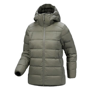 Parka matelassée à capuche pour femme, style football, en nylon respirant et écologique, isolée pour l'hiver - Product Image 4