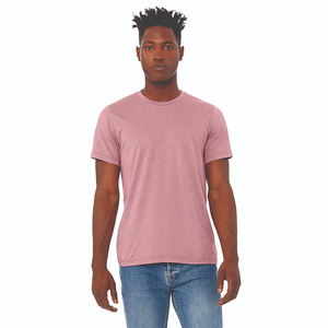 T-shirt décontracté en jersey tricoté pour homme, coupe classique, respirant, écologique, 220g, coton rose, col rond, manches courtes, vente en gros - Product Image 1