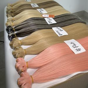 Extensiones de trama de cabello virgen vietnamita Super doble dibujado Color personalizable Precio al por mayor barato Paquete de cabello humano crudo - Product Image 4