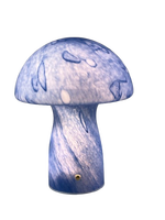 Lampe de table moderne en verre en forme de champignon, rechargeable sans fil, avec commande tactile, lumière LED