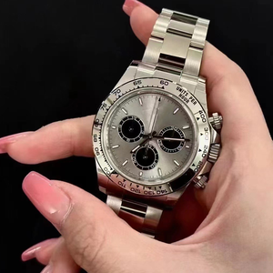 Reloj mecánico para hombre 904L, reloj mecánico de 40mm, 4130, automático, 100m, plateado, resistente al agua, reloj cronógrafo de lujo para hombre - Product Image 1