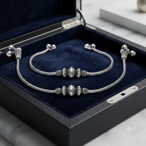 Chaîne de cheville en argent oxydé Divyoro, motif serpent - Product Image 3