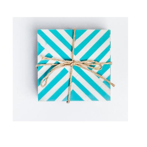 Modern Stripe Design Bone Inlay 4 Pcs <b>Coasters</b> for Tea Coffee <b>Drink</b> Tableware Heat Protect <b>Coaster</b> Home Kitchen Decor <b>Coaster</b> - Product Image 3