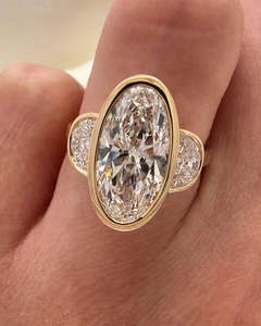 Certificat IGI approuvé 14K or femme fiançailles CVD VVS DEF toutes formes coupe laboratoire cultivé bague en diamant personnalisé - Product Image 1